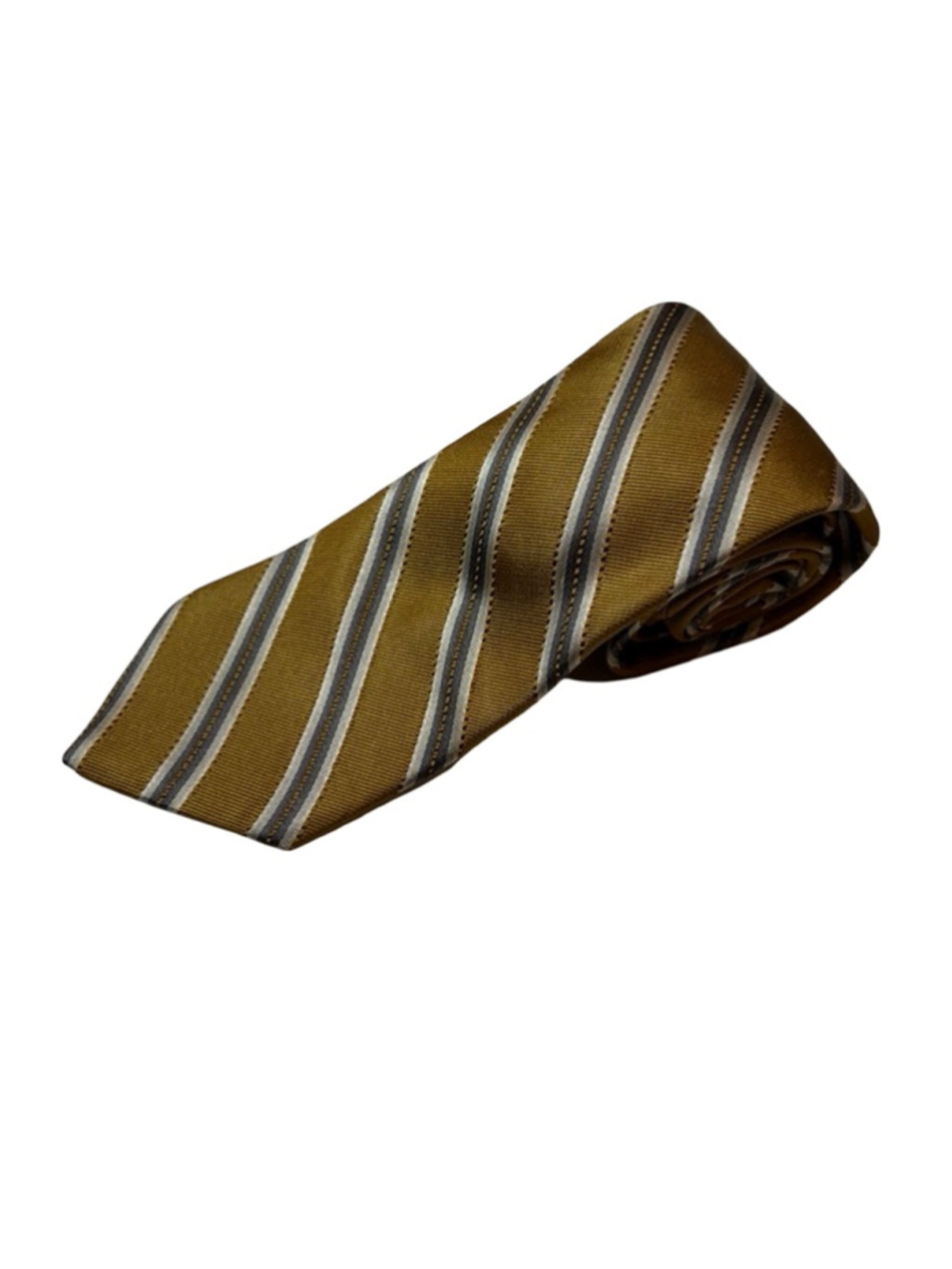 Joseph Abboud Silk Tie Gold Striped Diagonal Classic Italy Designer Luxury